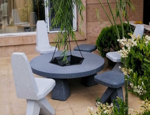 آتشدان بتنی گرد